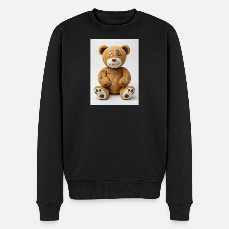 Teddy - Männer Premium Bio Pullover - Schwarz