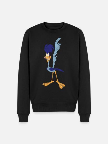Looney Tunes Road Runner Vintage - Men's Premium Organic Jumper - black