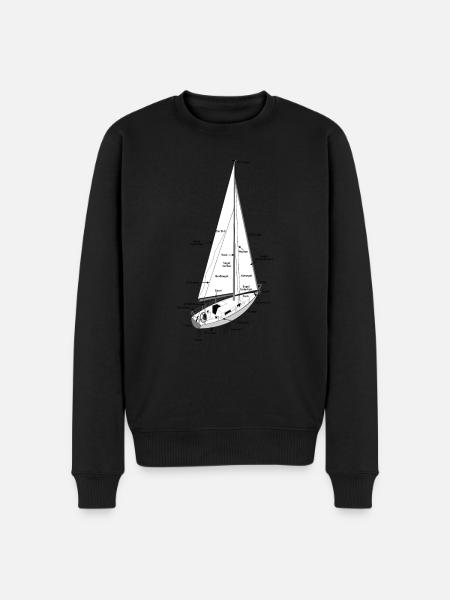 Segelbootbezeichnungen - Männer Premium Bio Pullover - Schwarz