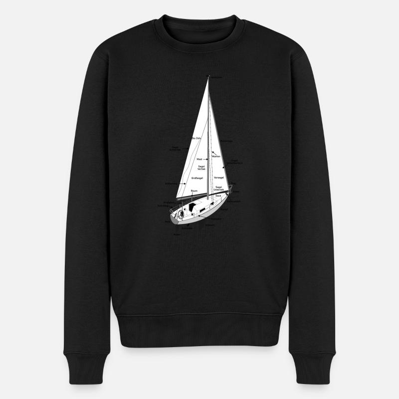 Segelbootbezeichnungen - Männer Premium Bio Pullover - Schwarz