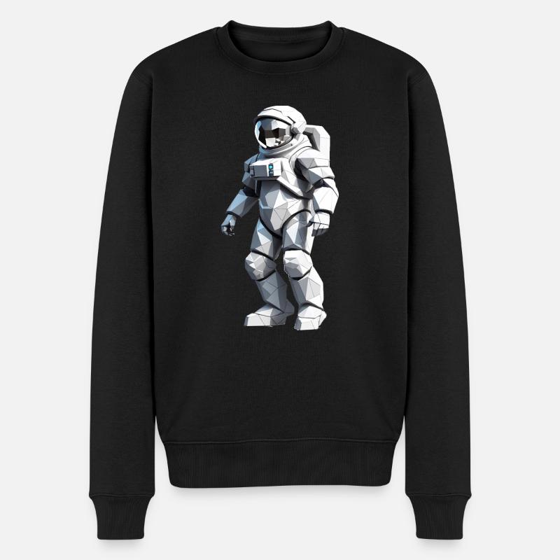 Astronaut - Beruf Design Sticker - Männer Premium Bio Pullover - Schwarz