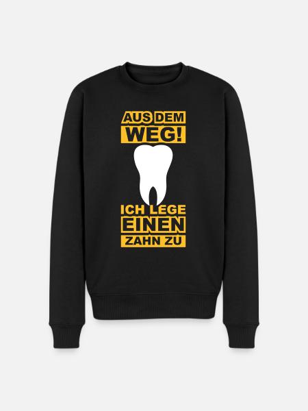 Zahn zulegen - Männer Premium Bio Pullover - Schwarz