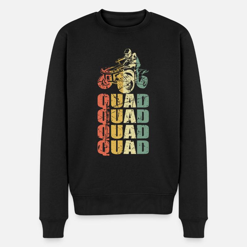 Quad Quadfahrer Motorsport - Männer Premium Bio Pullover - Schwarz