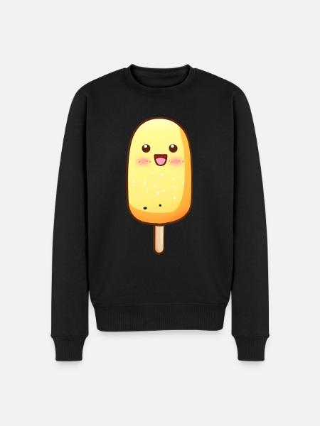 Kawaii Corndog - Men's Premium Organic Jumper - black