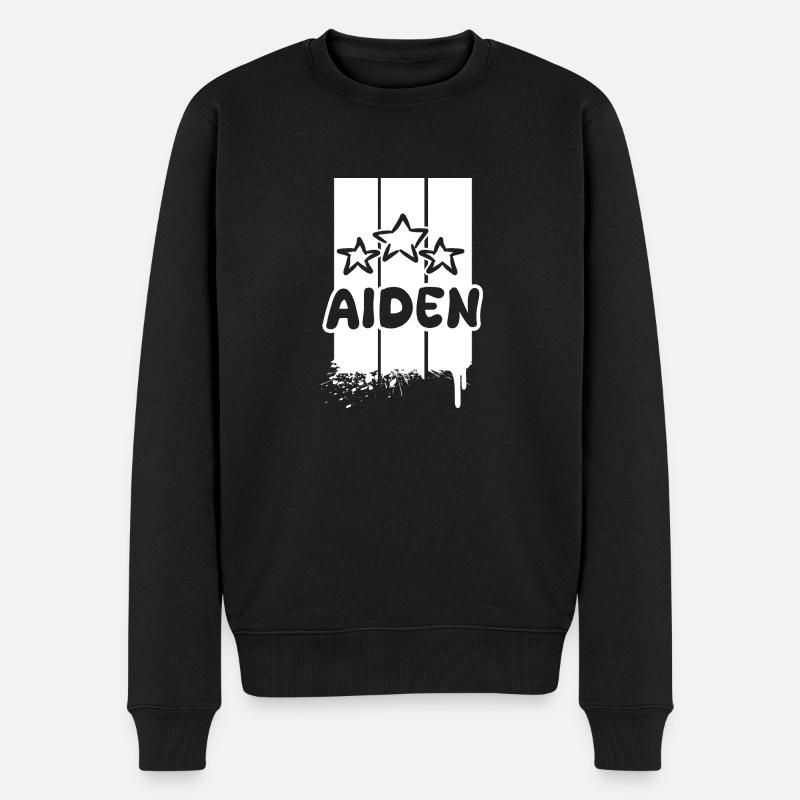 Aiden Aiden - Männer Premium Bio Pullover - Schwarz