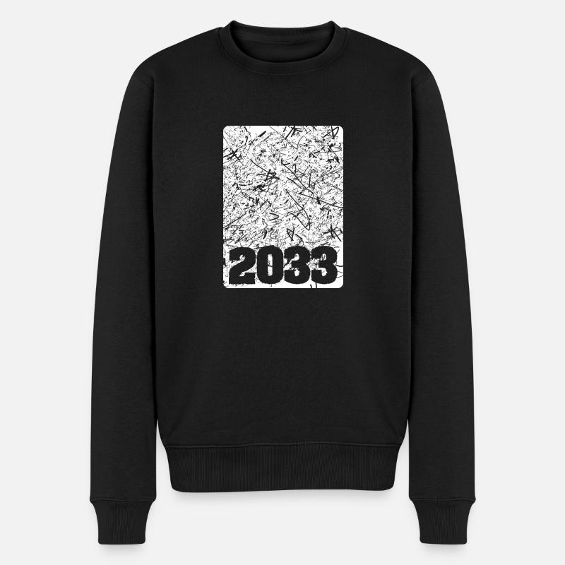 Jahr 2033 - Männer Premium Bio Pullover - Schwarz