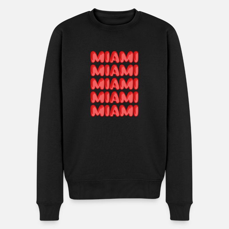 Geschenk für Miami - Männer Premium Bio Pullover - Schwarz