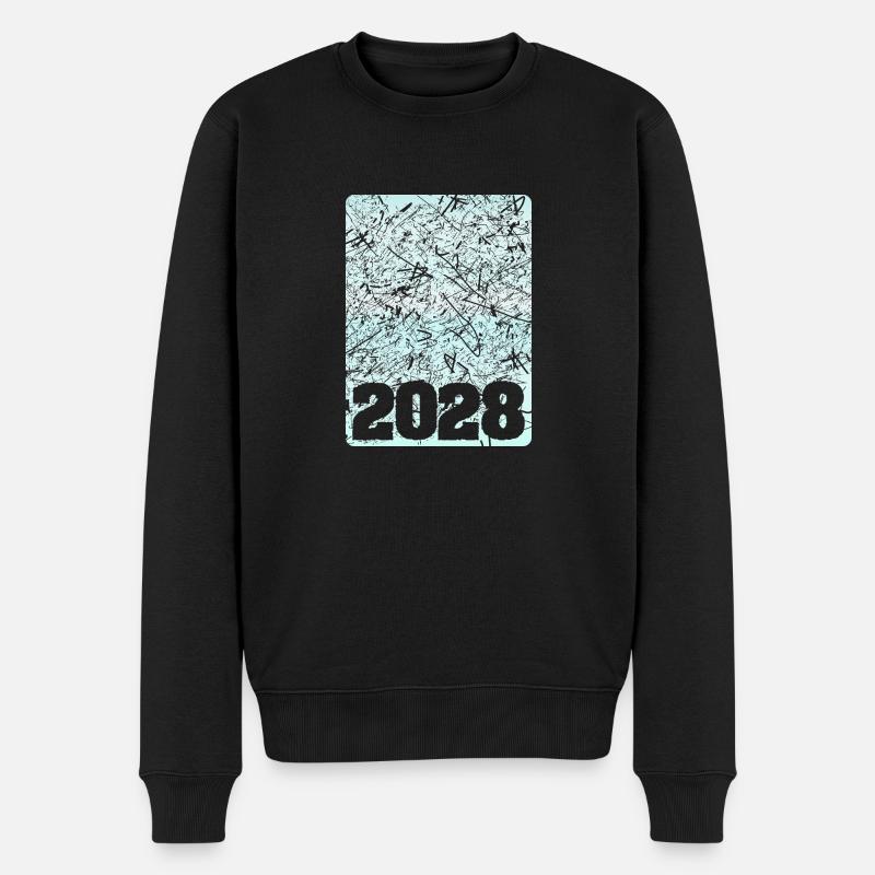 2028 - Männer Premium Bio Pullover - Schwarz