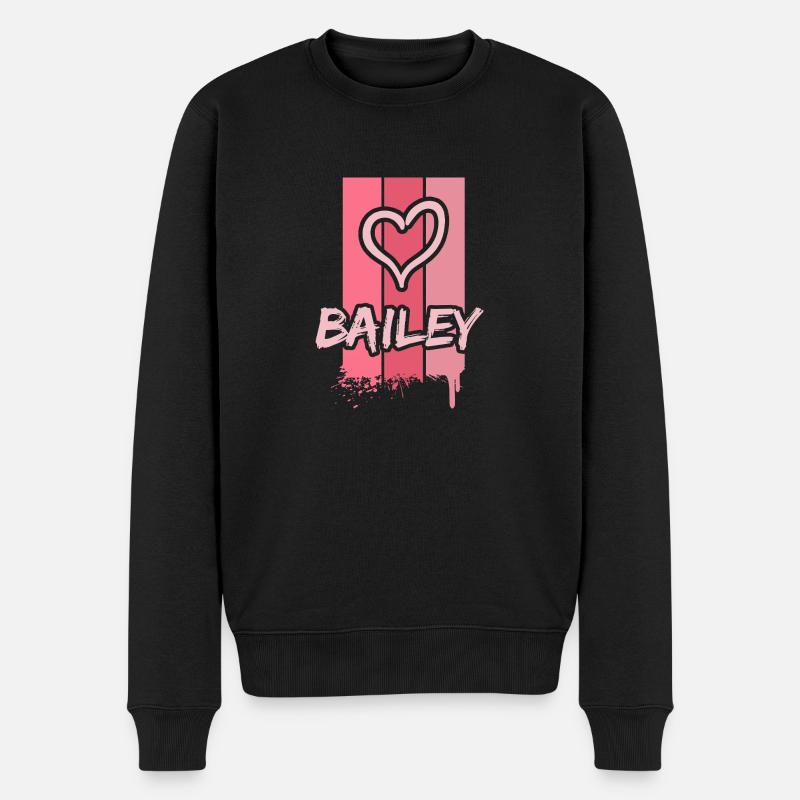 Bailey - Männer Premium Bio Pullover - Schwarz