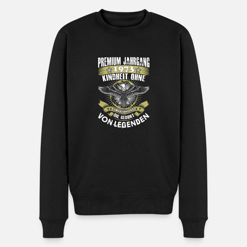 Jahrgang 1973 - Männer Premium Bio Pullover - Schwarz