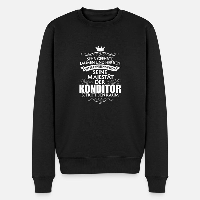 KONDITOR - Männer Premium Bio Pullover - Schwarz
