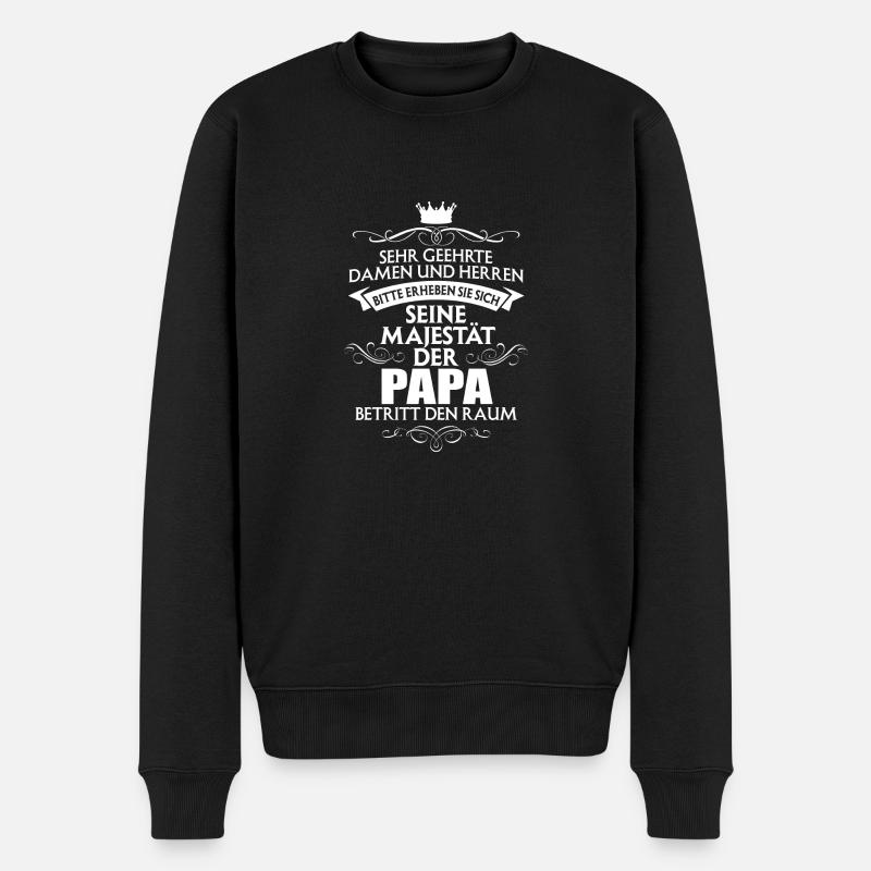 PAPA - Männer Premium Bio Pullover - Schwarz