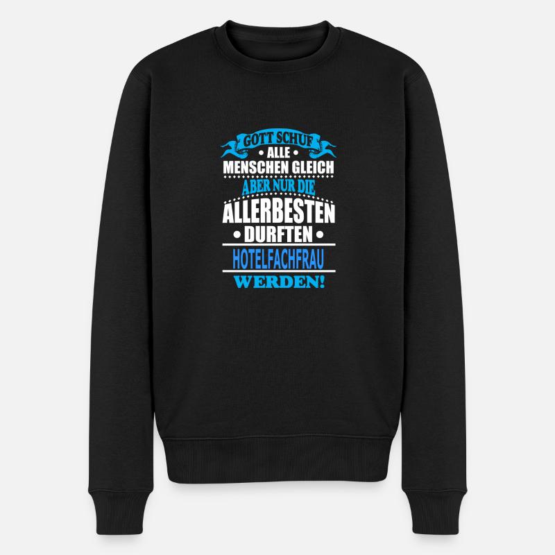 HOTELFACHFRAU - Männer Premium Bio Pullover - Schwarz