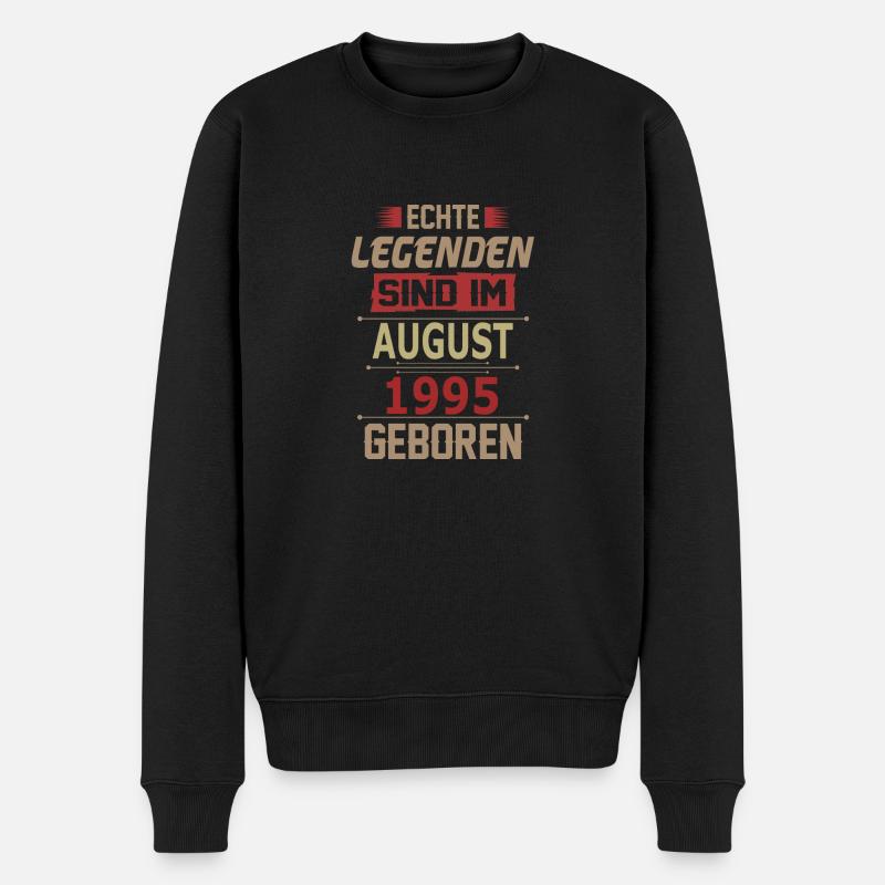 AUGUST 1995 - Männer Premium Bio Pullover - Schwarz