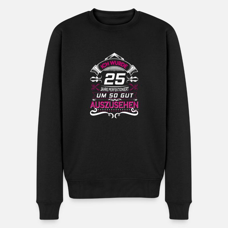 25 Jahre in Perfektion - Männer Premium Bio Pullover - Schwarz