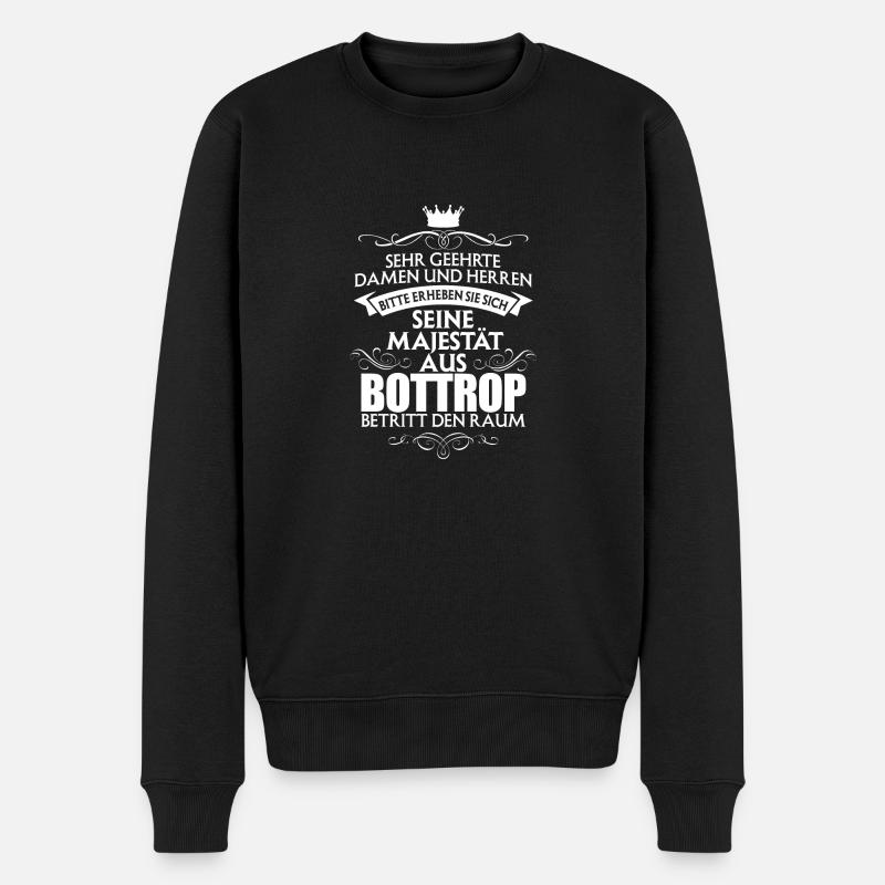 BOTTROP - Majestät - Männer Premium Bio Pullover - Schwarz