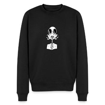 Sake mesh - Männer Premium Bio Pullover - Schwarz - Vorne - Nico (187cm)