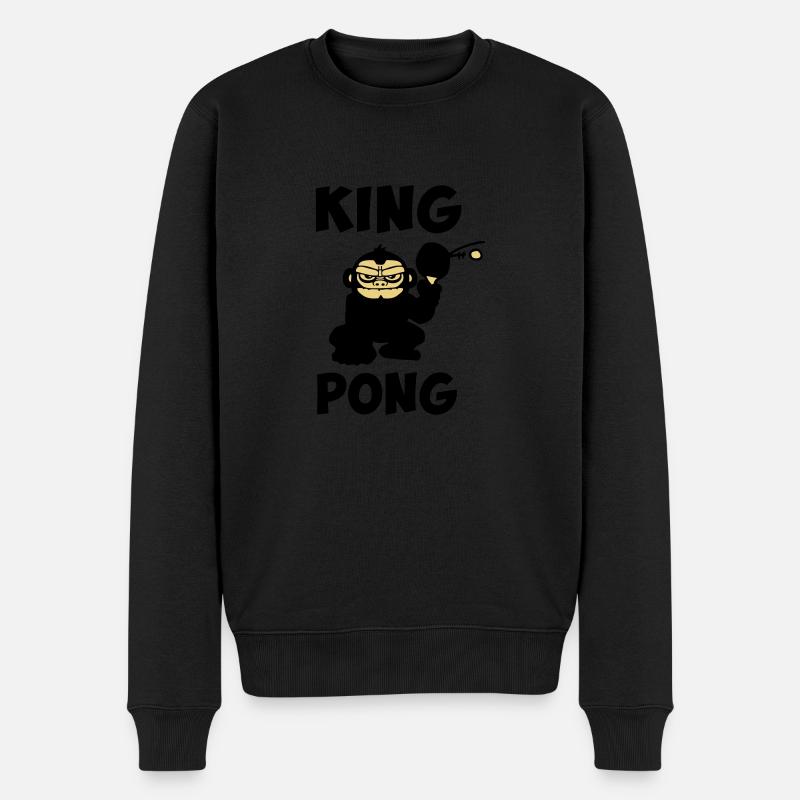 ping pong, tennis de table humour drôle - Pull Premium bio Homme - noir