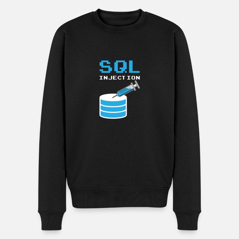 SQL Injection Für SQL Datenbank Admins - Männer Premium Bio Pullover - Schwarz