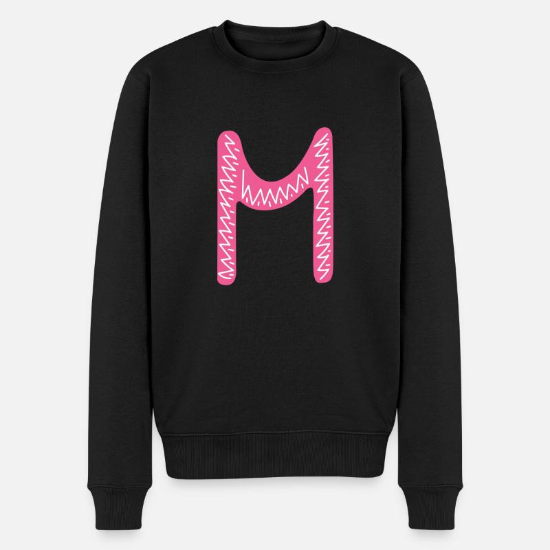 Lettre m - Pull Premium bio Homme - noir