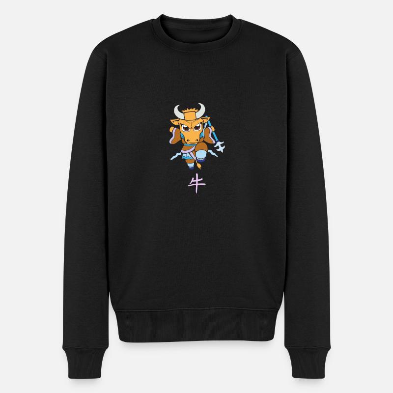 Chinesisches Sternzeichen: Ox - Männer Premium Bio Pullover - Schwarz
