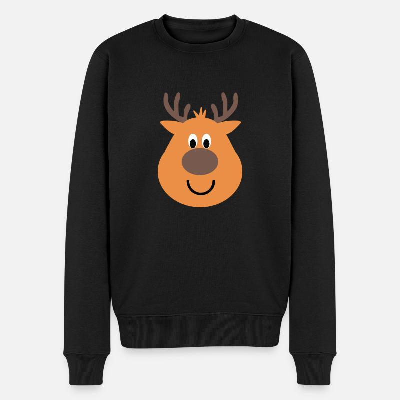 renne de neige noel - Pull Premium bio Homme - noir