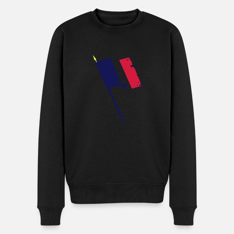 drapeau français - Pull Premium bio Homme - noir