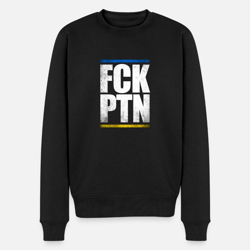 FCK PTN - Männer Premium Bio Pullover - Schwarz