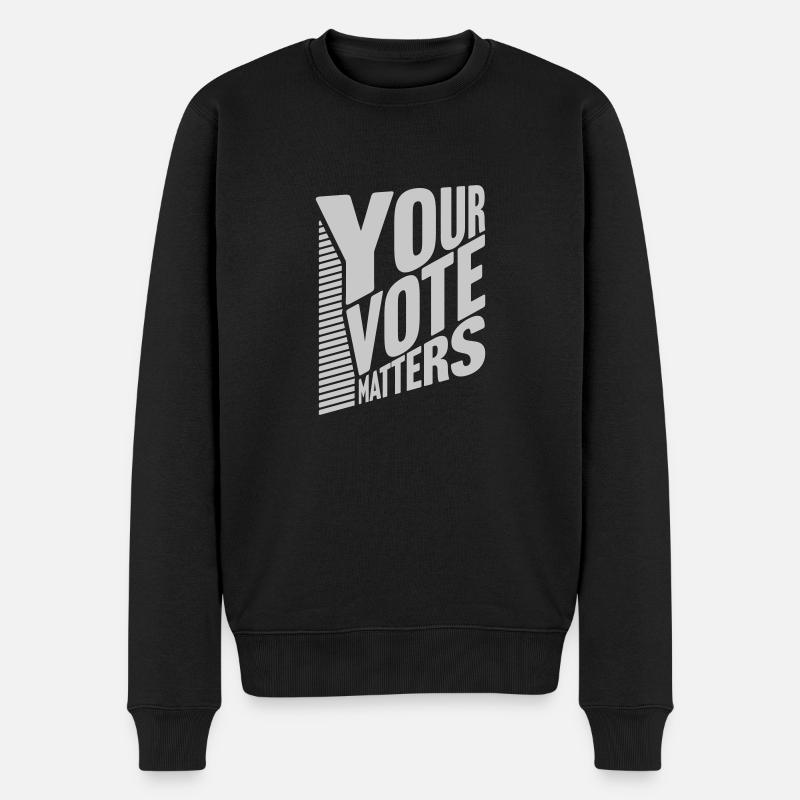 votre vote compte citation - Pull Premium bio Homme - noir