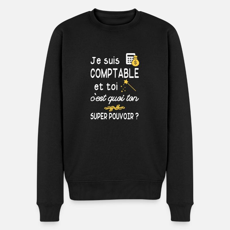 je suis comptable / humour comptable - Pull Premium bio Homme - noir