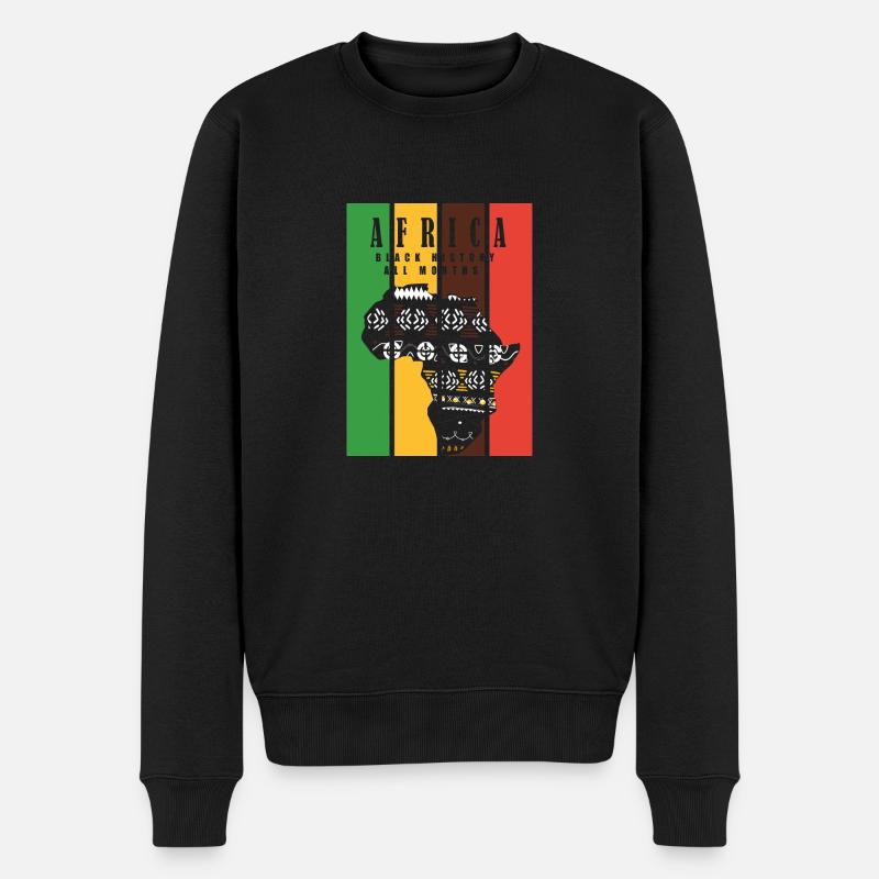 African Black History Month - Männer Premium Bio Pullover - Schwarz