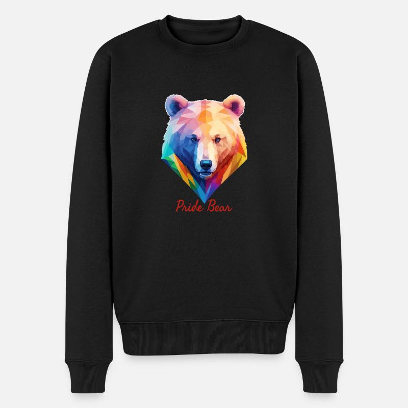 Stolzer Bär - Männer Premium Bio Pullover - Schwarz