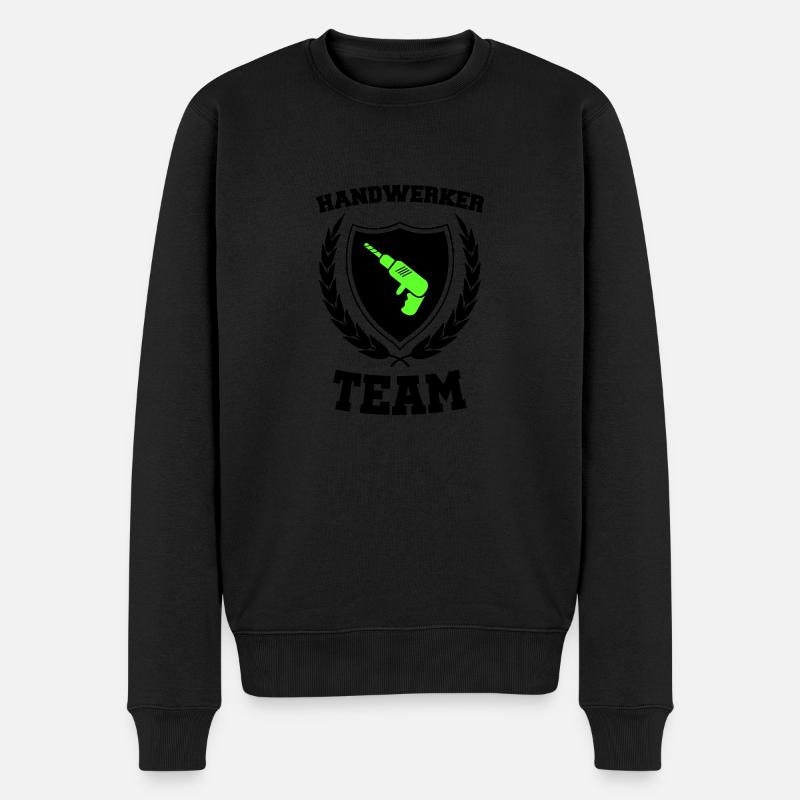 Handwerker Team 01 - Männer Premium Bio Pullover - Schwarz