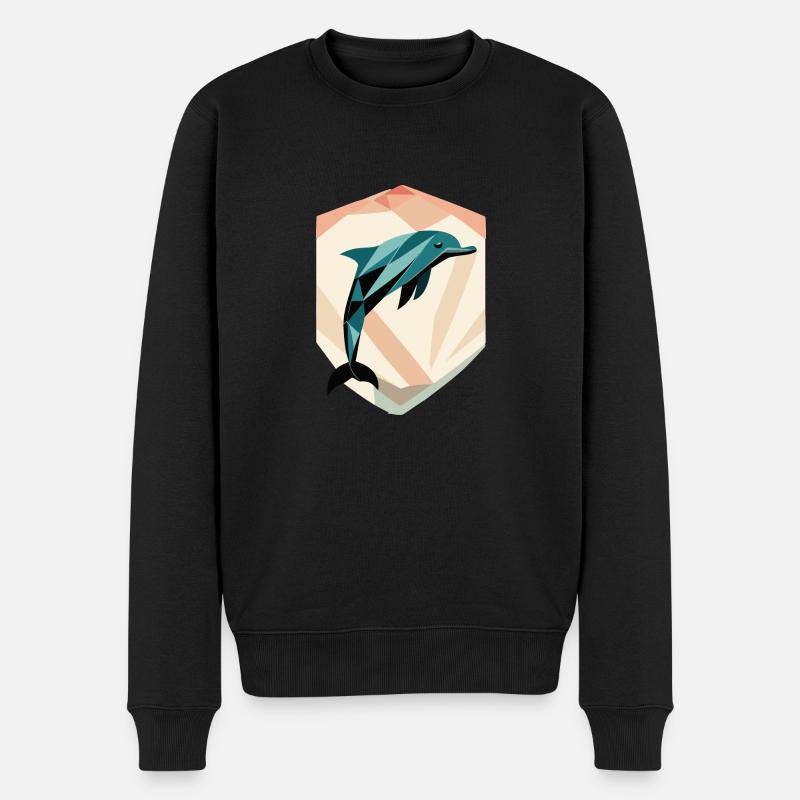 Delfin - Männer Premium Bio Pullover - Schwarz