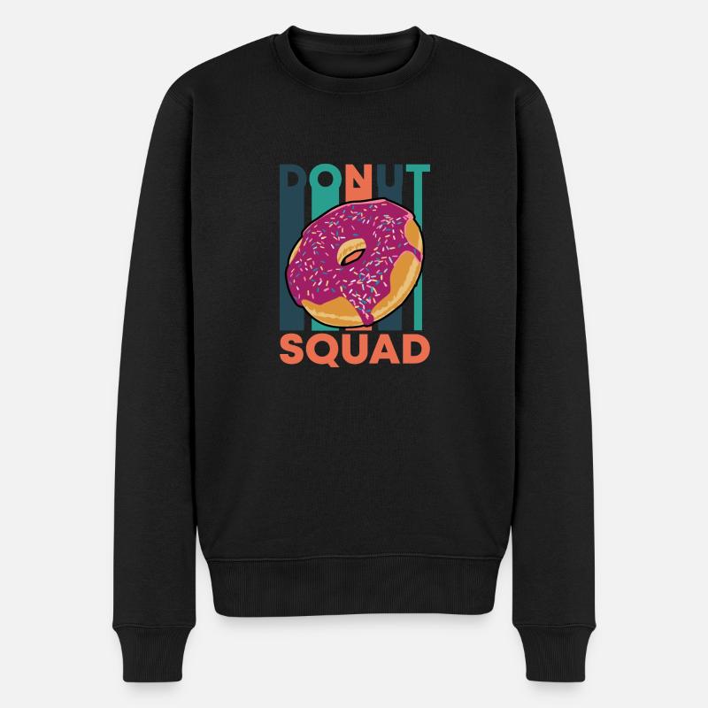 Donut-Truppe - Männer Premium Bio Pullover - Schwarz
