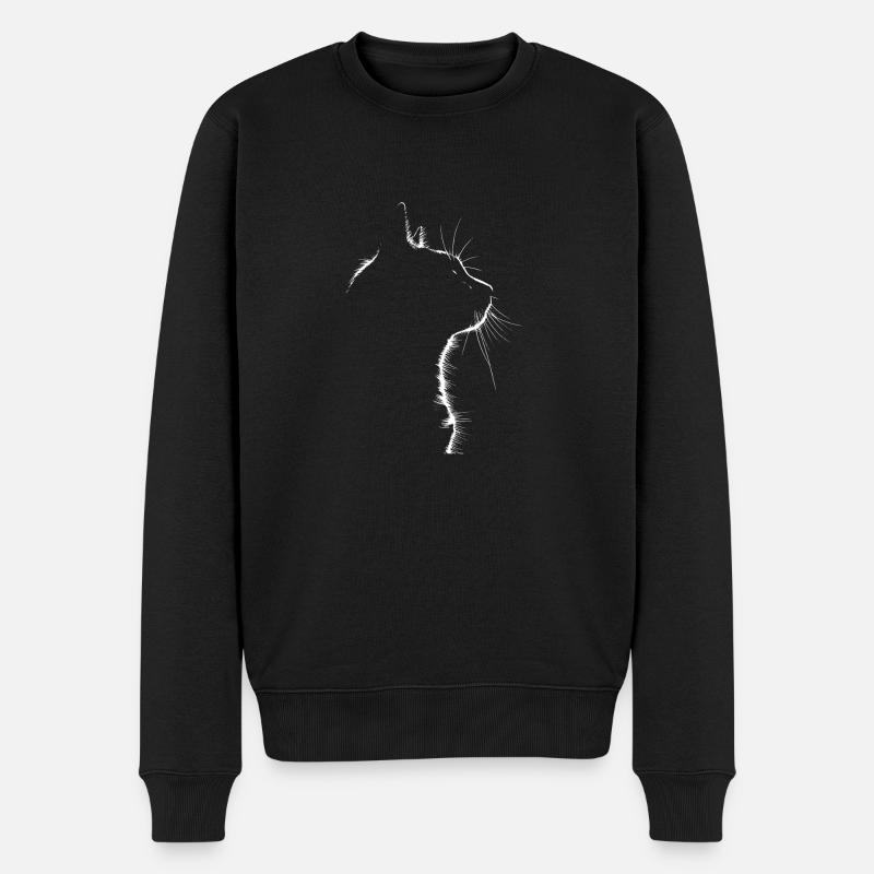 Chat, Motif De Chat - Pull Premium bio Homme - noir