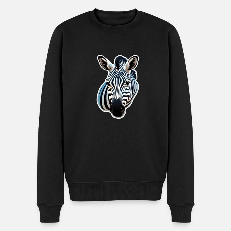 Tête de zèbre - Pull Premium bio Homme - noir