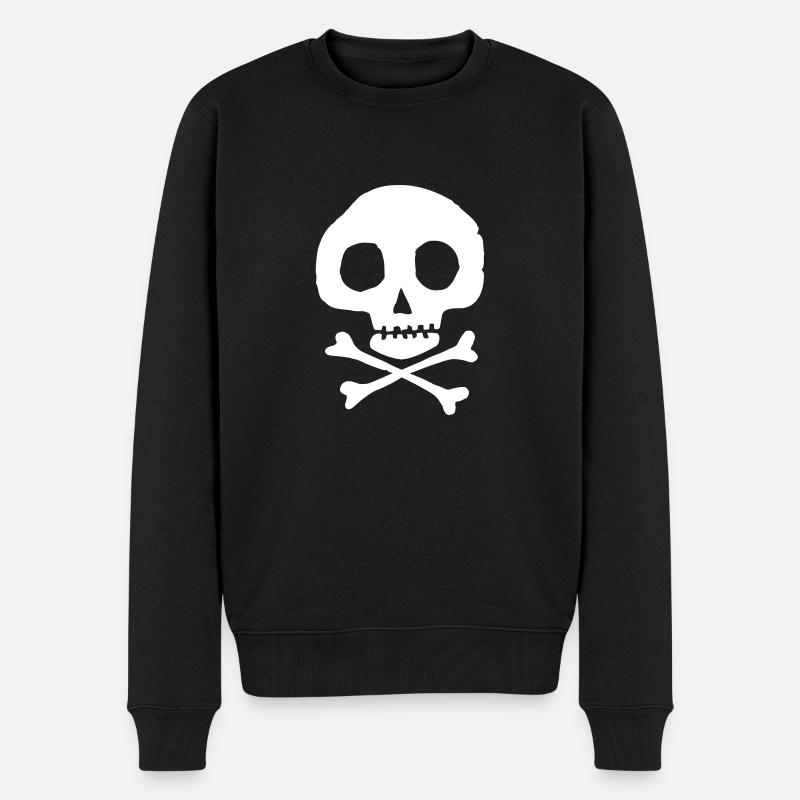 Crâne et os - Pull Premium bio Homme - noir