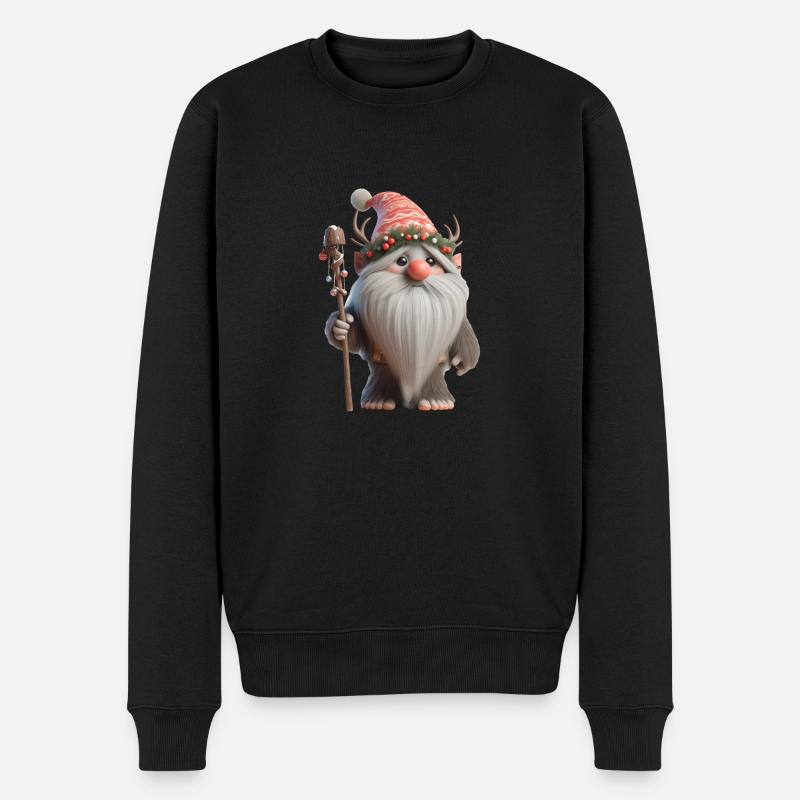 Weihnachtstroll 2 - Männer Premium Bio Pullover - Schwarz