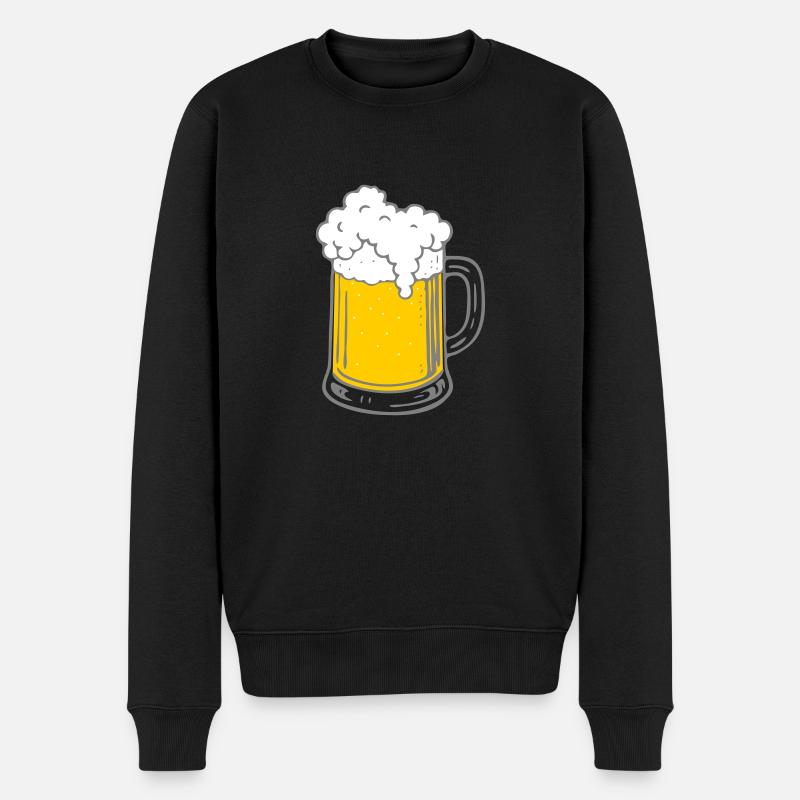 Bier - Männer Premium Bio Pullover - Schwarz