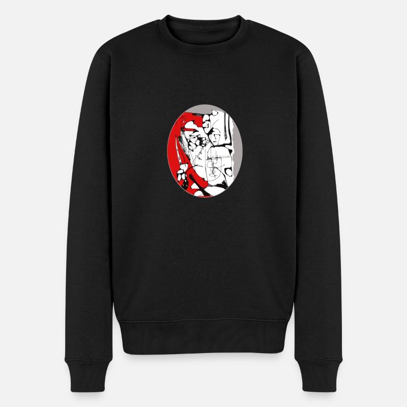Freiheit der Interpretation 4 - Männer Premium Bio Pullover - Schwarz