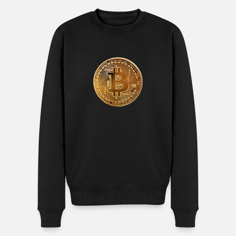 bitcoin Gold Pièce - Pull Premium bio Homme - noir