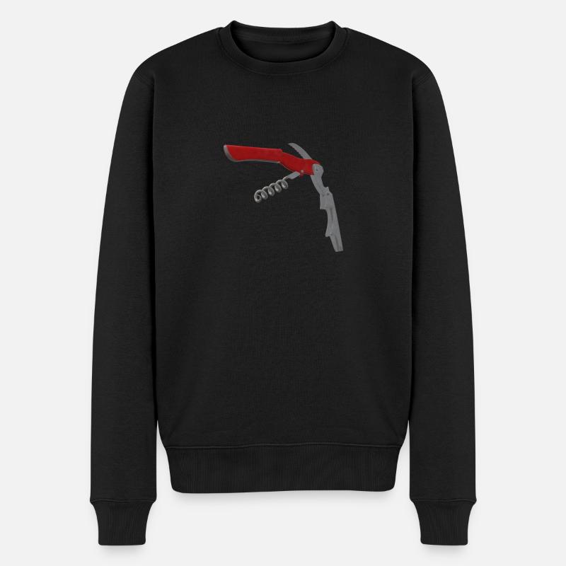 3D Tire-bouchon - Pull Premium bio Homme - noir