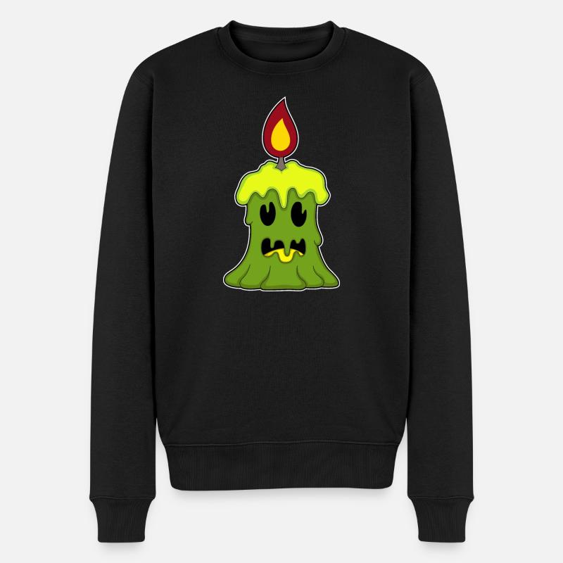Bougie Halloween - Pull Premium bio Homme - noir