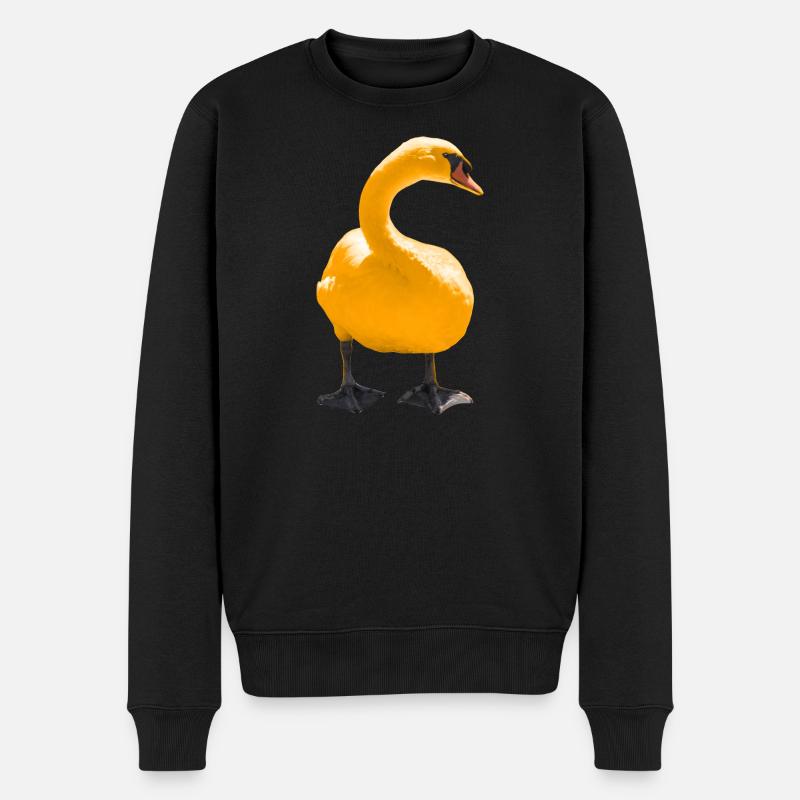 Impression d’art cygne élégant - Pull Premium bio Homme - noir