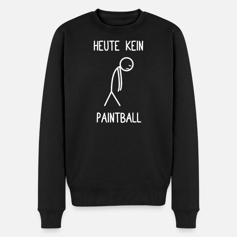 Gotcha Paintballspieler Heute kein Paintball - Männer Premium Bio Pullover - Schwarz