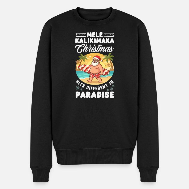 Noël hawaïen Mele Kalikimaka - Pull Premium bio Homme - noir