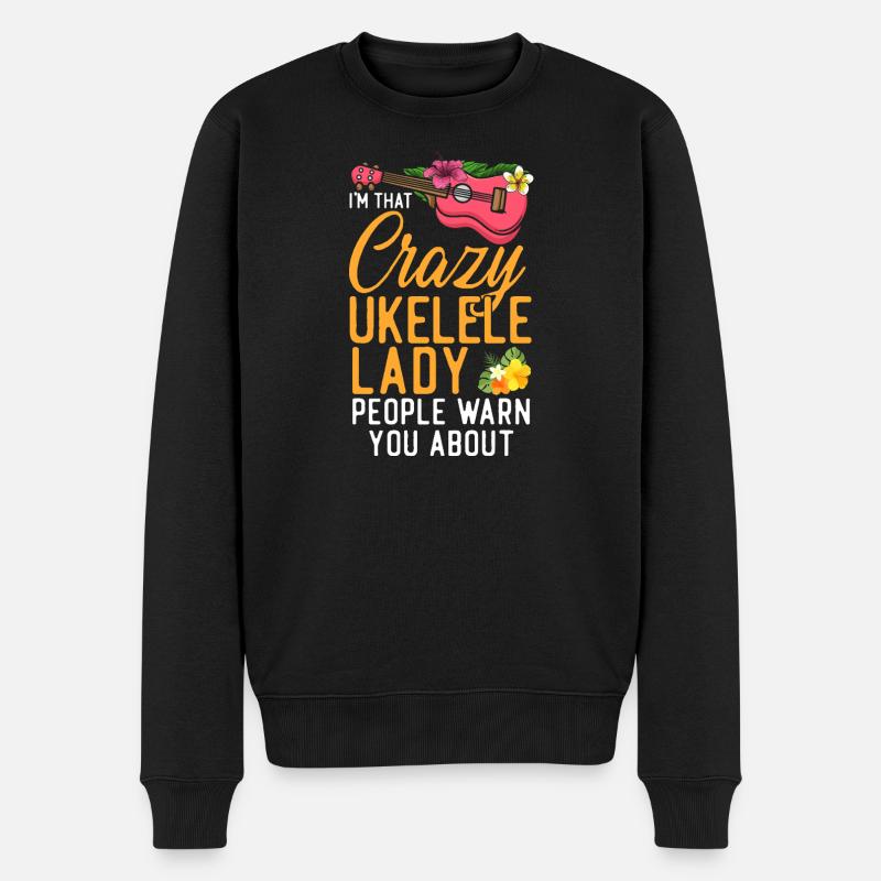 Hawaiian Ukulele Uke I'm That - Männer Premium Bio Pullover - Schwarz