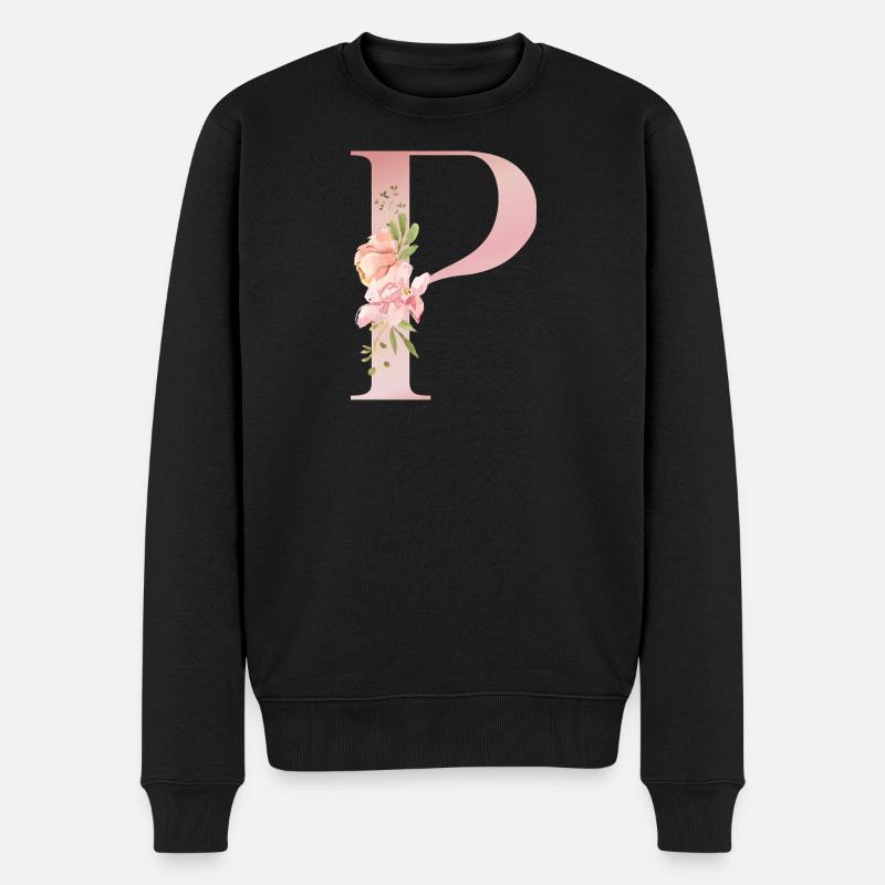 P Fleuri Pastel - Pull Premium bio Homme - noir