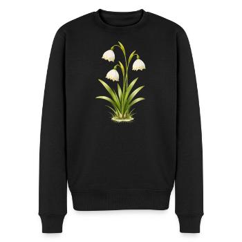 Illustration de la fleur printanière du bécher de mars - Pull Premium bio Homme - noir - Devant - Nico (187cm)